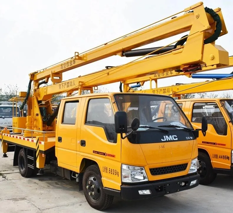 Jmc 12m Articulated Boom Lift Truck 14m Hydraulic Rising Platform Truck