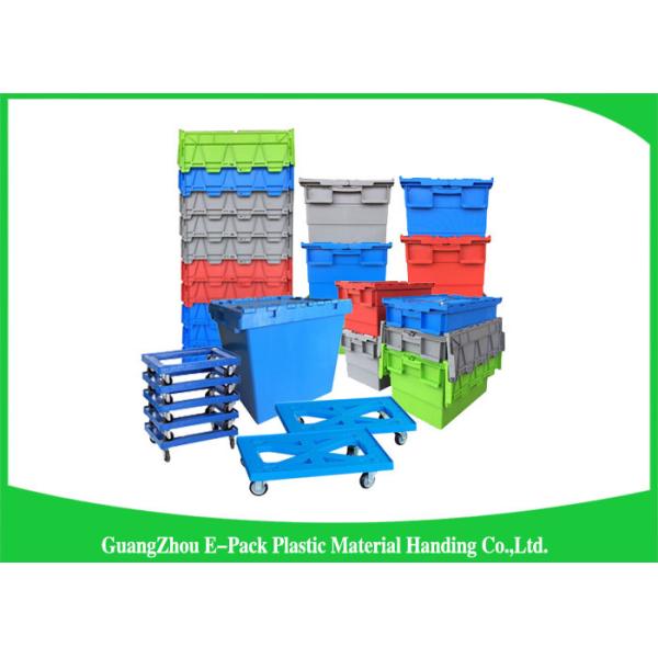 Large Volume Stackable Storage Plastic Containers with Attached Lids 600*400*365mm