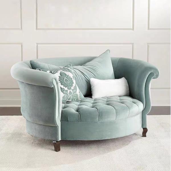 Italian Velvet Hotel Room Sofa Large Single Casual Sectional Sofas