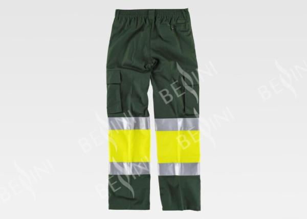 Workers Reflective Orange Hi Vis Trousers / Fashion Mens Safety Work Pants 