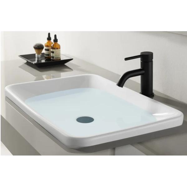 Hotel Apartment Bathroom Taps Mixer with Single Handle and Stainless Steel Valve Core