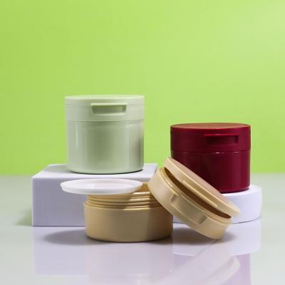 100g Flip Top Lid Double Wall PP Plastic Jars for Body Cream and Body Butter Cosmetic Containers