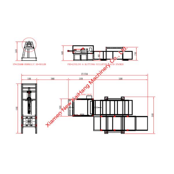 машина стальной катушки вспомогательного оборудования 0.4-1.0mm металлических листов разрезая