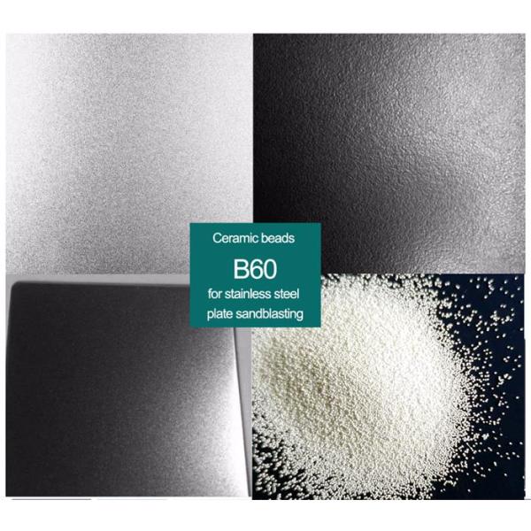Ceramic Blasting Media B60 For Stainless Steel / Alu Alloy Surfaces Finish