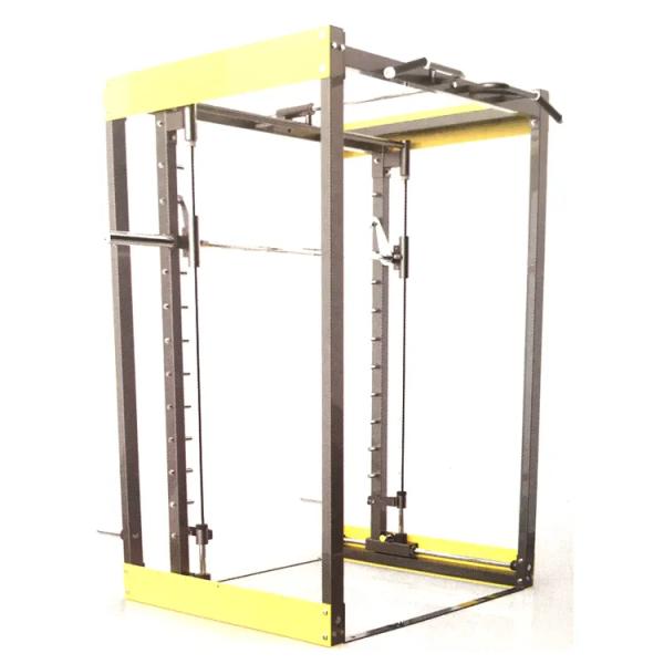 Gender-Neutral Gym Rack Multifunction Training with Foldable Squat Rack and Barbell Bar