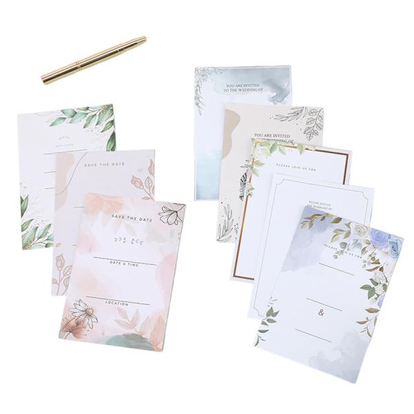Carte d'invitation de mariage imprimée sur mesure avec enveloppe pour la décoration du bain de mariée