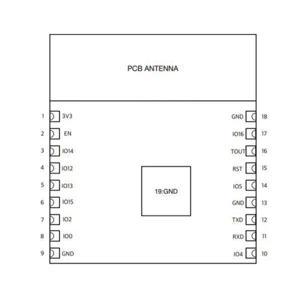 модуль модуля связи 18-SMD модулей ESP-WROOM-02D-N4 2.4GHz WiFi беспроводной