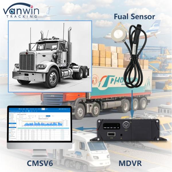 Safety Surveillance Mobile DVR Fuel Monitoring System Vehicle MDVR CCTV GPS 4G For Truck