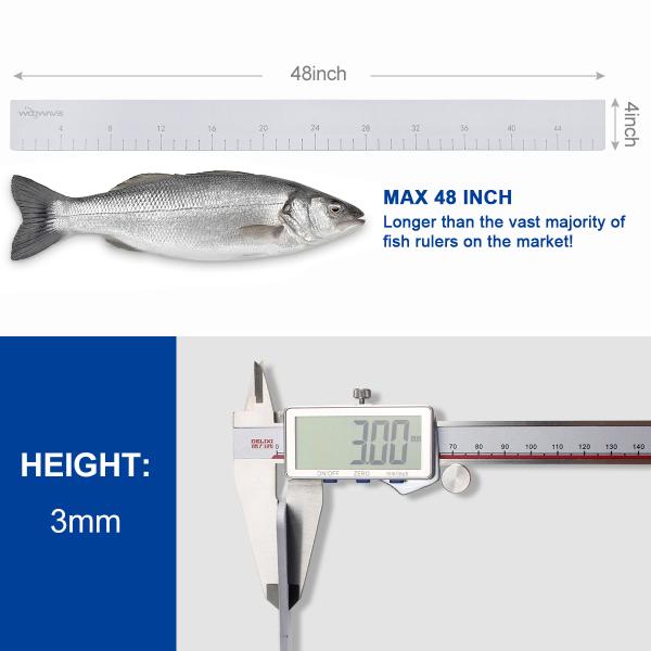 EVA Foam Fish Ruler for Measuring Fish Length on Boat Accessories Marine Fishing Tool