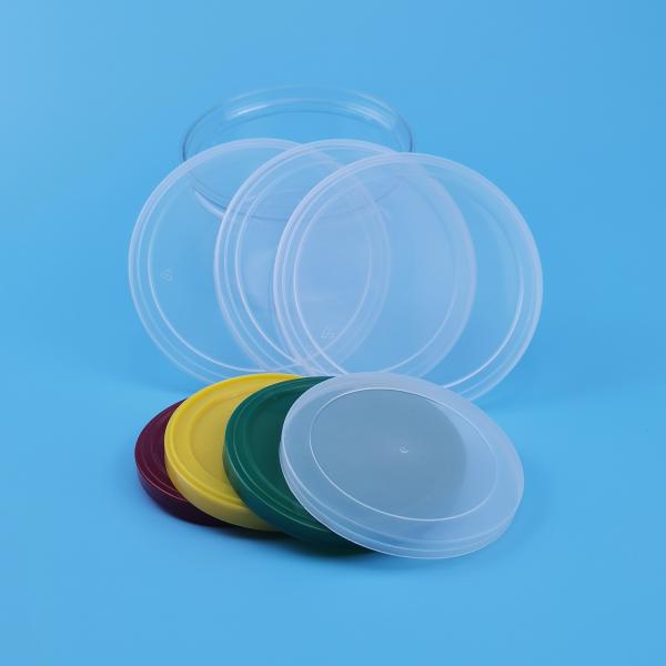 99mm Transparent Flat Dome Paper Can PE Plastic Lids