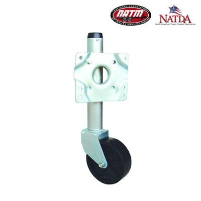 Zinc Plated Steel 600lbs Marine Swivel Trailer Jack With 6 Wheel