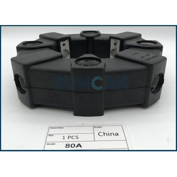 80A Excavator Hydraulic Pump Couplings Flex Coupling Rubber Black