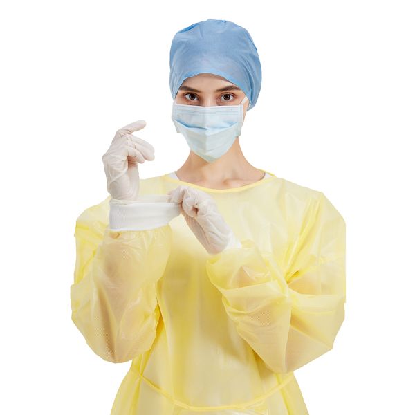 Haixin Disposable Lab Jacket Disposable Hip-Length Workwear SMS 50 Gsm Disposable Shirts with Snaps ISO 13485