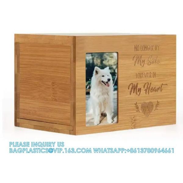 Pet Memorial Urns Cremation Urns Box Photos Frame Dog Cat Wooden Coffin Casket Wooden Urn - Pet Urns