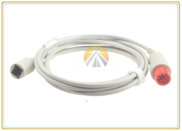 Gray 6 Pin Invasive Blood Pressure Cable For Spacelabs Mindray Goldway