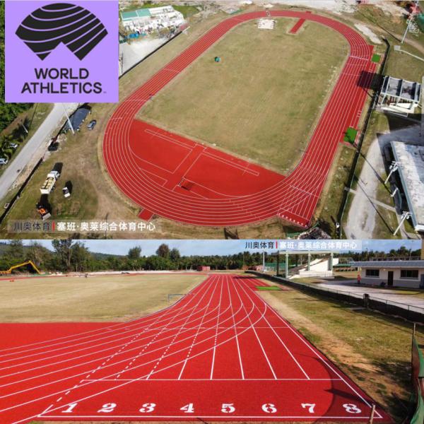 Professional Grade Wet Pour Rubber Granules Rubber Track System for Sports rehabilitation centers / Elite athlete training facilities