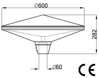 High Power Led Light Street Lamp Die Casting Aluminum Garden Lamp Long Life Span