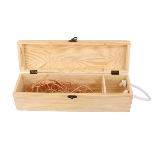 Handmade Wooden Wine Box with Customized Laser Engraving and Personalized Sliding Lid