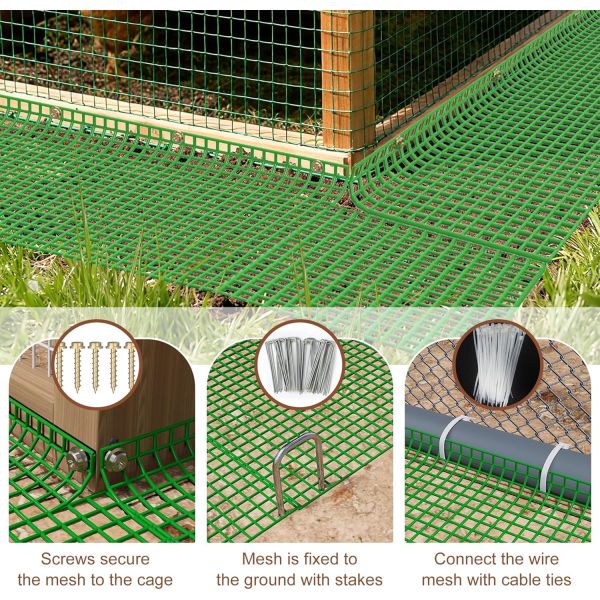 Chicken Coop Predator Proof Apron,Chicken Wire Bottom Predators Resistant,Fence Netting Barrier For Chicken Coop