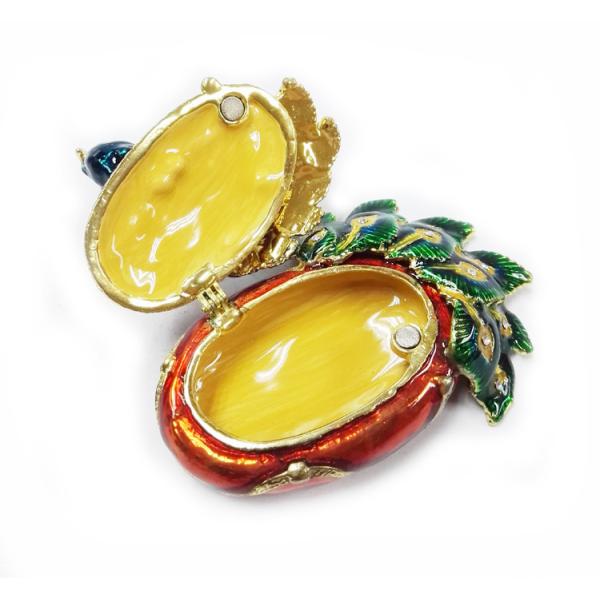 Fashion peacock shaped metal jewelry boxes peacock trinket box jewelry packing box