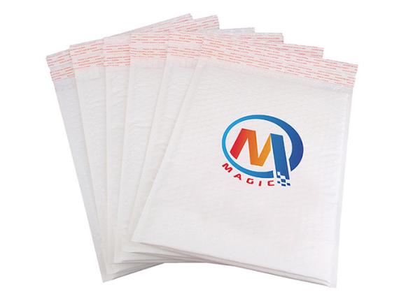 White Padded Bubble Poly Mailer Envelopes For Online Shopping / Express Delivery