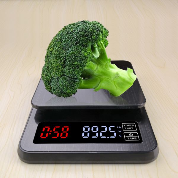 Mini LCD Digital Electronic Coffee Scale with Timer 5kg/0.1g Precision and 4 Unit Conversion for Kitchen Use