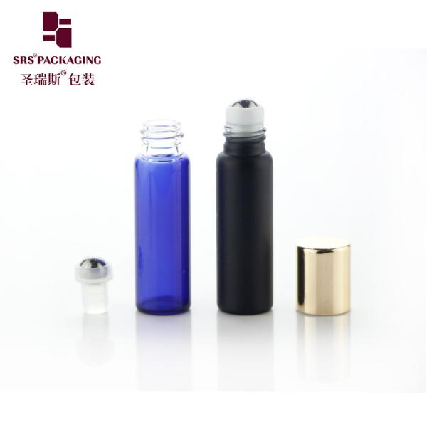 Walled Glass Roller Bottles 5ml Customizable Logo Steel Ball Leak Proof Design