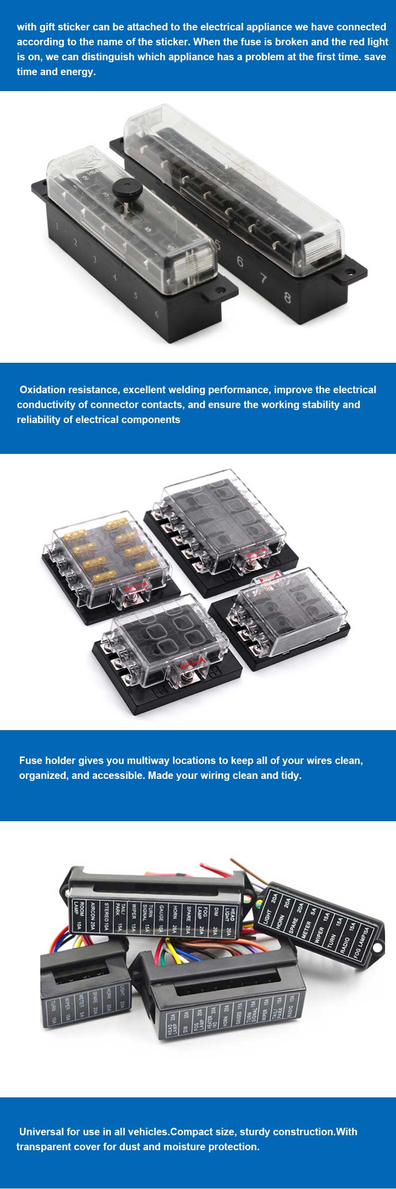 12V 32V DC Водостойкий аккумулятор для морской лодки Автомобильный аудио ANL MIDI MEGA Fuse Box Block Holder