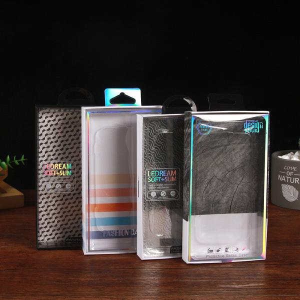 Gloss Lamination Hanger Hole Cell Phone Clear Packaging Box