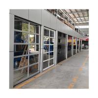 Porte de garage en verre transparent en aluminium pour bâtiments résidentiels