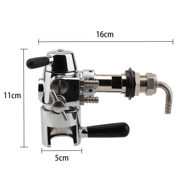 Stainless Steel Growler Filler Beer Keg Faucet Defoaming