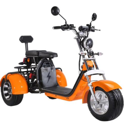 1000W 3 Wheel Harley Electric Scooter Bike Off Road Citycoco Fat Tire Old People Ride Tricycles