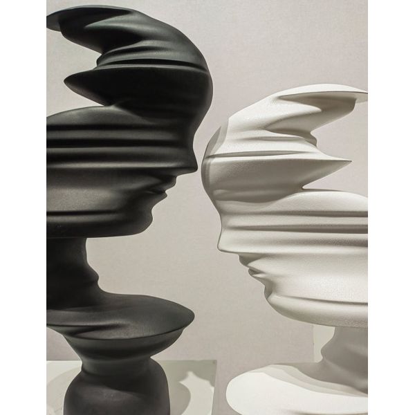 Custom Decorative Fiber Glass Sculpture Abstract Life Size Sculpture Metal Statue