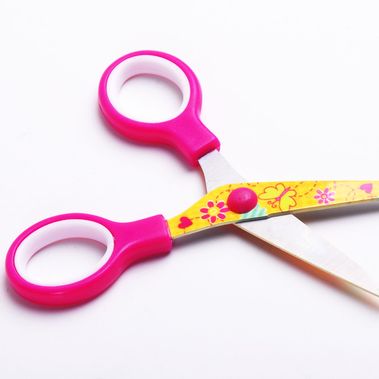 Wholesale good quality creative stationary colourful fancy cartoon paper cutting scissors