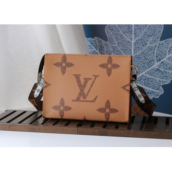 M47547 Wash Bag Monogram Carvas And Genunie Leather Luxury Chain Bag Make Up Cross-Body Bag