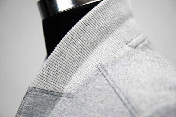 Rib Collar Mens Casual Tailored Knit Blazer Grey Mel 42 - 62 EU Size