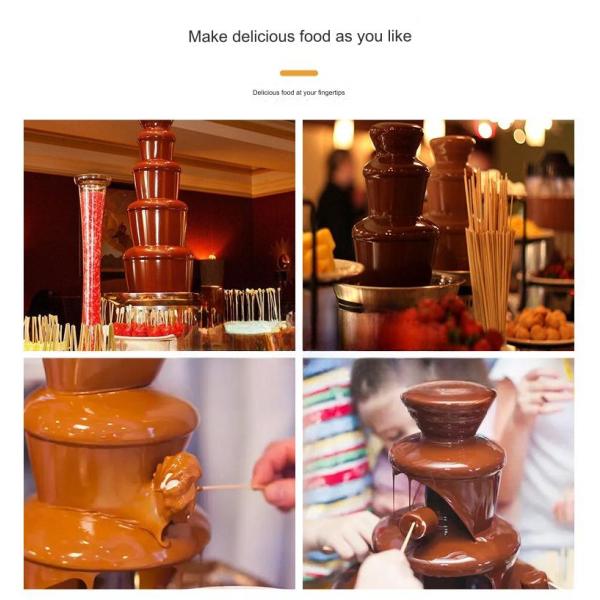 Chocolate Fountain Machine 14KG Digital Display Control for Bakery Professionals