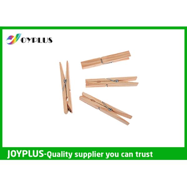 Safety Household Plastic Clothes Pegs Wooden Clips For Clothes OEM / ODM Available