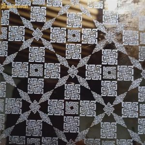 Grade 201 Etched Stainless Steel Sheet 1219x3048mm with 70 Micron PVC Film for Elevator Decorative Panel