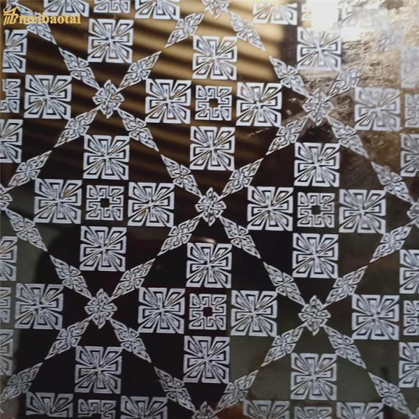 Grade 201 Etched Stainless Steel Sheet 1219x3048mm with 70 Micron PVC Film for Elevator Decorative Panel