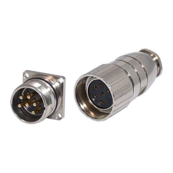 M23 19 Pin Female Cable Circular Metal Connector Waterproof IP67