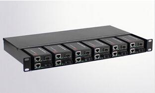 1U 12 Slots Mini Fiber Media Converter Chassis Rack With Dual Power Supply