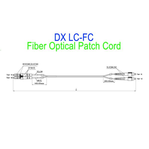 FC-LC MM гибкого провода волокна оптически мультимодное теста 3D PVC в 1 метр LSZH 100% крытое