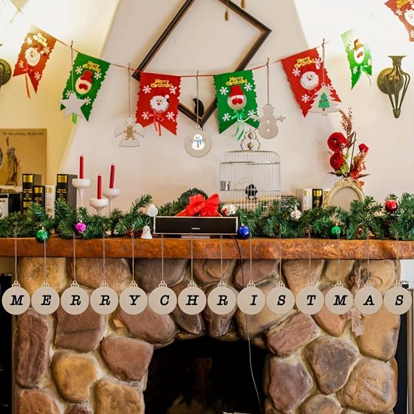 Jute Rope 3.5 Inch DIY Wooden Christmas Ornaments Pre Drilled Wood Slices Crafts Holiday Hanging Decorations