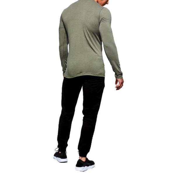 Custom Logo Blank Plain Cotton Spandex Long Sleeve Muscle Slim Fit Men T Shirts