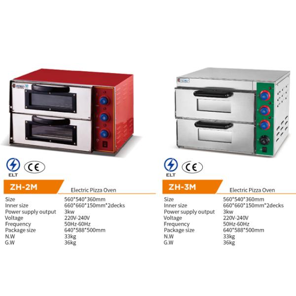 2 палубы самонаводят печи пиццы тостера кухни создатель хлеба 3КВ мини электрический для пекарни с смотровым окном