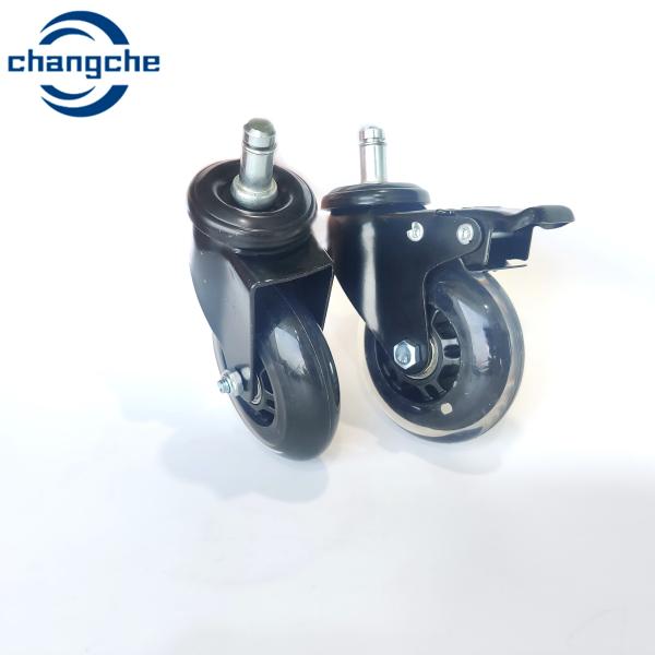 PU Polyurethane Industrial Caster Wheels 3 Inch For Swivel Chair