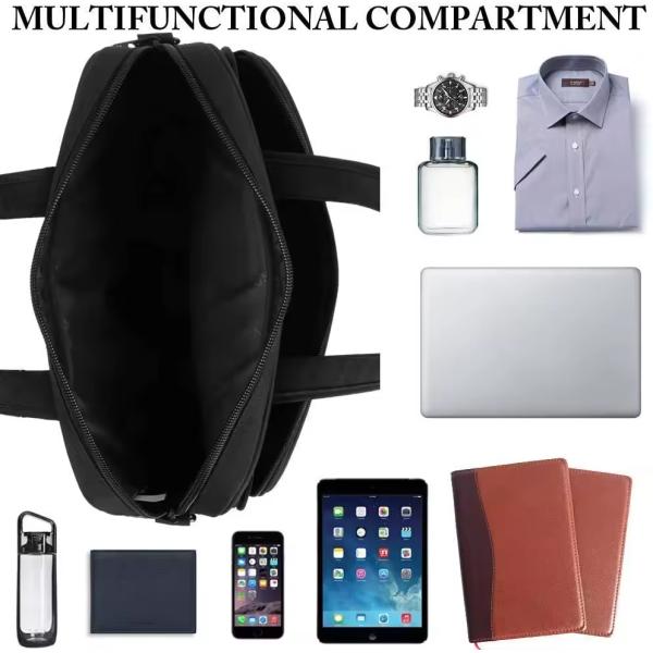 Customized Soft Bag Men Messenger Bag for Business Office Lawyer Attache Case in Black