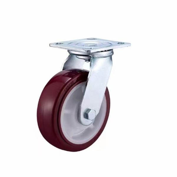 Medium Sized PU Casters 200kg Load Trolley Wheels Customised Production