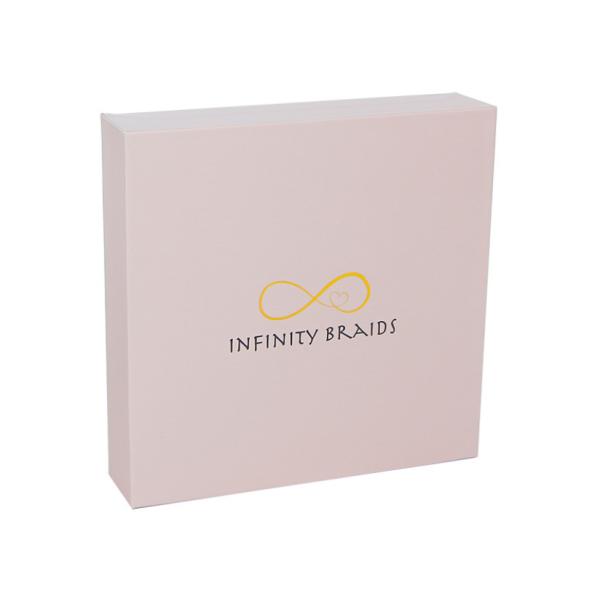 Wigs Rigid Cardboard Gift Boxes 157gsm Art Paper Square Gift Box